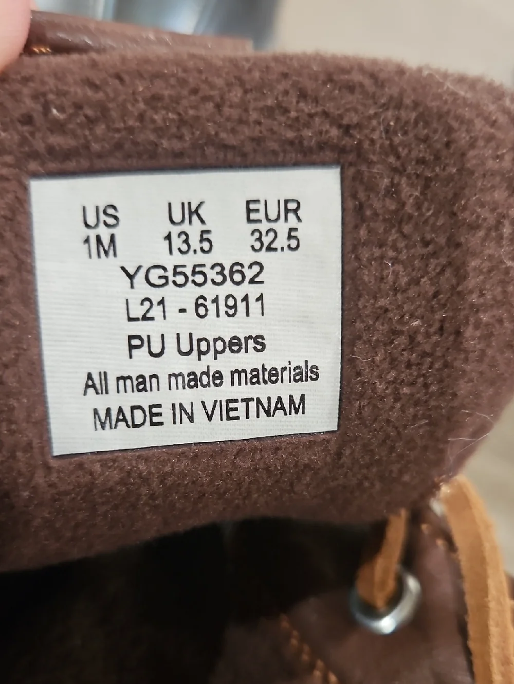 Sperry Salt wster Two-Tone Duck Boots in Brown & Black Girl's size 1M